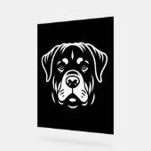 Conception de face minimaliste Rottweiler - Gras (Angle)