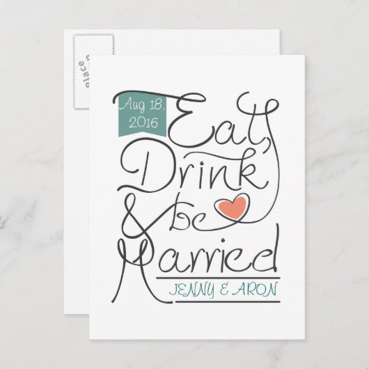 conception de faire-part de mariage (Devant / Derrière)