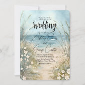 Conception de faire-part de mariage à l'aquarelle (Devant)