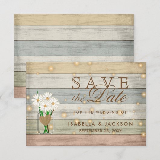 Conception de faire-part de soirée avec lucioles (Devant / Derrière)