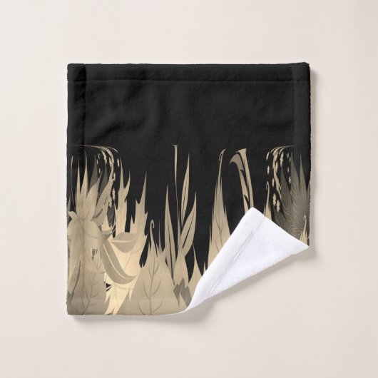 Conception de feuille d'or classique (Gant de toilette)