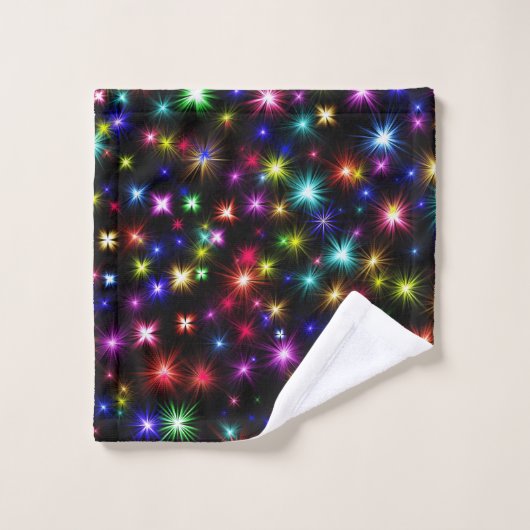 Conception de feux d'artifice Étoiles Colorées (Gant de toilette)