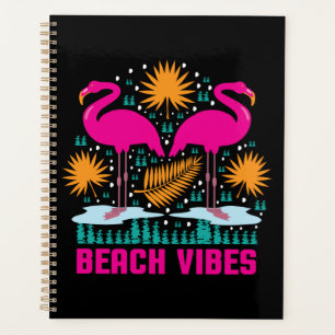 Conception de flamants roses de vibes de plage