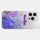 Conception de fleurs abstraites violettes et bleue (Verso Horizontal)