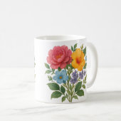 Conception de fleurs Café Mug (Devant droit)