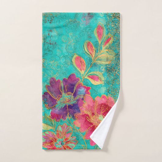 conception de fleurs exotiques (Serviette à main)