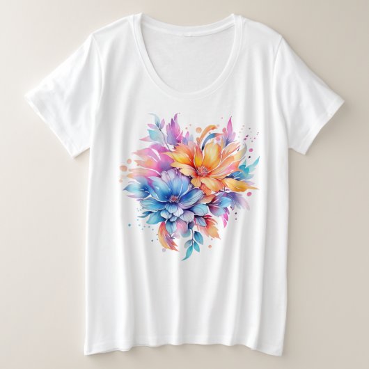 Conception de fleurs florales à l'aquarelle-24683 (Design devant)