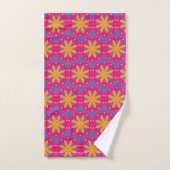 Conception de fleurs géométriques colorées (Serviette à main)