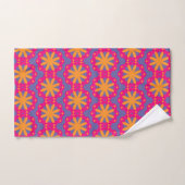 Conception de fleurs géométriques colorées (Serviette à main)