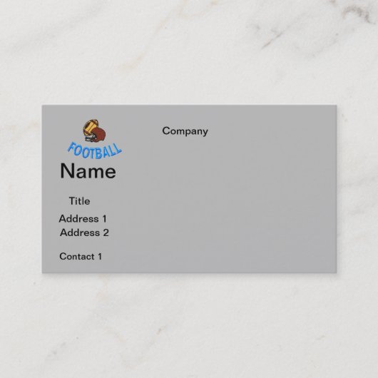 CONCEPTION DE FOOTBALL carte de visite (Devant)