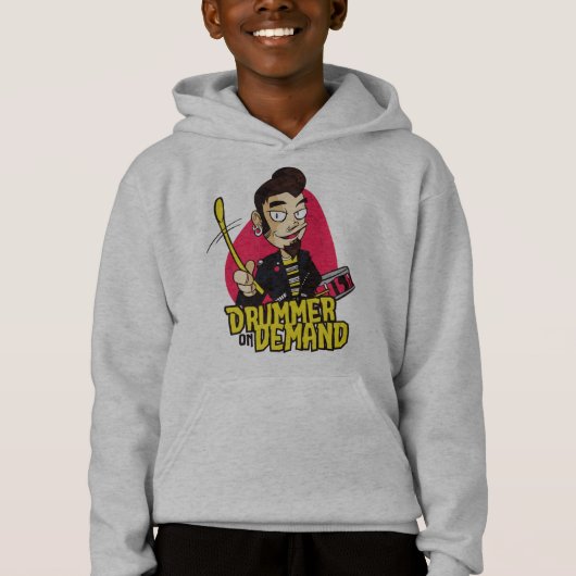Conception de gars batteur avec des baguettes de t (Devant)
