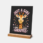 Conception de girafe drôle pour femmes filles safa (Angle)