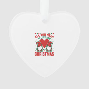 Conception de gnome de Noël amour coeur Santa