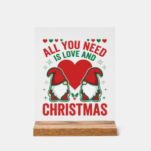 Conception de gnome de Noël amour cœur Santa