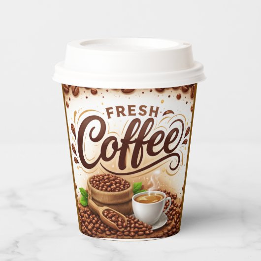 Conception de gobelets en papier pour café avec de (Recto)