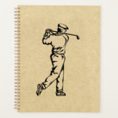 Conception de golf aspect cuir marron (Devant)