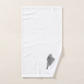 Conception de gorille gris Monogrammé (Serviette à main)
