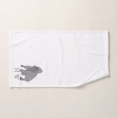 Conception de gorille gris Monogrammé (Serviette à main)