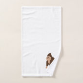 Conception de gorille marron avec monogramme (Serviette à main)