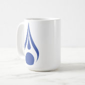 Conception de goutte d'eau sur une tasse blanche (Devant gauche)