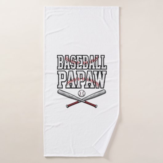Conception de gravure vintage de papaw de baseball (Serviette de bain)