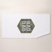 Conception de gravure vintage hexagonale camouflée (Serviette de bain)
