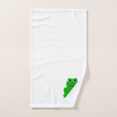 Conception de grenouille monogrammée (Serviette à main)