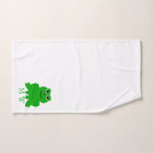Conception de grenouille monogrammée (Serviette à main)