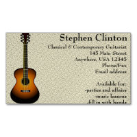 Conception de guitare Carte de visite magnétique