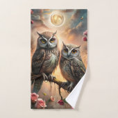 Conception de hibou majestueuse (Serviette à main)
