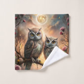 Conception de hibou majestueuse (Gant de toilette)