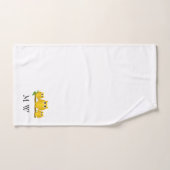 Conception de hiboux en monogramme Gold (Serviette à main)
