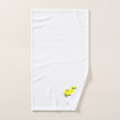 Conception de hiboux jaunes Monogrammée (Serviette à main)