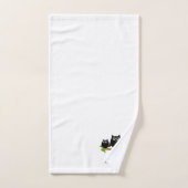 Conception de hiboux noirs Monogrammée (Serviette à main)