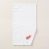 Conception de hiboux rouges Monogrammée (Serviette à main)