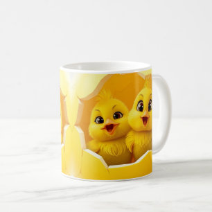 conception de housse de mug 3d avec des poussins m