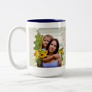 Conception de housse de mug photo pailletée person