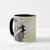 Conception de housse de mug photo pailletée person (Devant gauche)