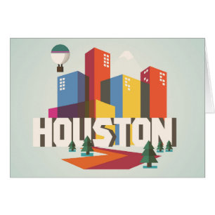 Conception de Houston, paysage urbain du Texas  