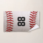 Conception de joueur de baseball avec numéro de ma (Serviette à main)