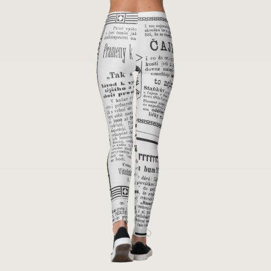 conception de journal des années 1990 legging (Dos)