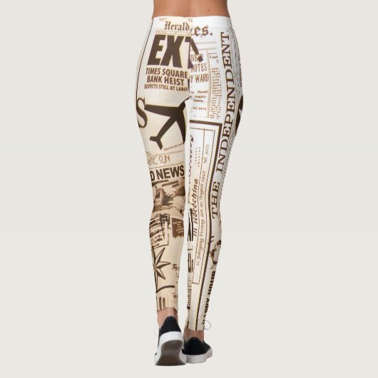 conception de journal des années 1990 legging (Dos)