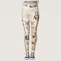 conception de journal des années 1990 legging