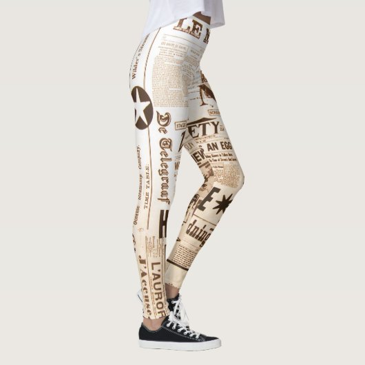 conception de journal des années 1990 legging (Droite)