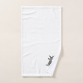 Conception de kangourou gris avec monogramme (Serviette à main)