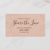 Conception de la carte de référence rose pastel (Devant)