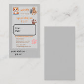 Conception de la carte de rendez-vous vétérinaire (Devant / Derrière)