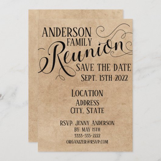 Conception de la carte de réunion (Devant / Derrière)