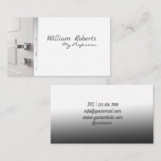 Conception de la carte de visite de la poignée en  (Devant / Derrière)