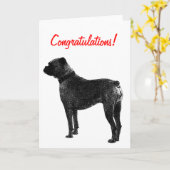 Conception de la carte de voeux pour chien Boxer | (Fleur jaune)